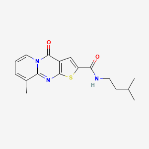 9-methyl-N-(3-methylbutyl)-4-oxo-4H-pyrido[1,2-a]thieno[2,3-d]pyrimidine-2-carboxamide