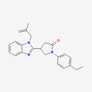 molecular formula C23H25N3O B11432765 1-(4-ethylphenyl)-4-(1-(2-methylallyl)-1H-benzo[d]imidazol-2-yl)pyrrolidin-2-one 