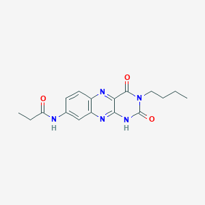 N-{3-Butyl-2,4-dioxo-1H,2H,3H,4H-benzo[G]pteridin-8-YL}propanamide