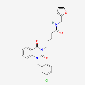 5-[1-(3-chlorobenzyl)-2,4-dioxo-1,4-dihydroquinazolin-3(2H)-yl]-N-(furan-2-ylmethyl)pentanamide