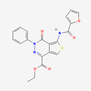 Ethyl 5-(furan-2-amido)-4-oxo-3-phenyl-3H,4H-thieno[3,4-D]pyridazine-1-carboxylate