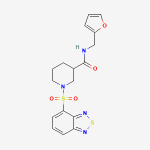 1-(2,1,3-benzothiadiazol-4-ylsulfonyl)-N-(furan-2-ylmethyl)piperidine-3-carboxamide