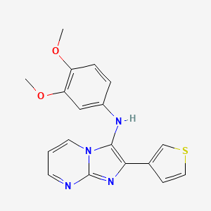 N-(3,4-dimethoxyphenyl)-2-(thiophen-3-yl)imidazo[1,2-a]pyrimidin-3-amine