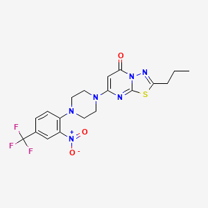 7-{4-[2-nitro-4-(trifluoromethyl)phenyl]piperazin-1-yl}-2-propyl-5H-[1,3,4]thiadiazolo[3,2-a]pyrimidin-5-one