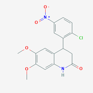 4-(2-chloro-5-nitrophenyl)-6,7-dimethoxy-3,4-dihydroquinolin-2(1H)-one