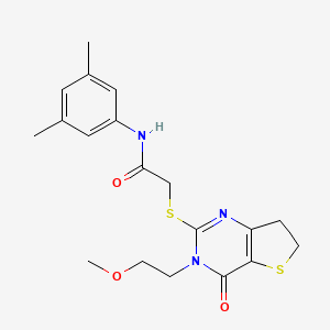 N-(3,5-dimethylphenyl)-2-((3-(2-methoxyethyl)-4-oxo-3,4,6,7-tetrahydrothieno[3,2-d]pyrimidin-2-yl)thio)acetamide