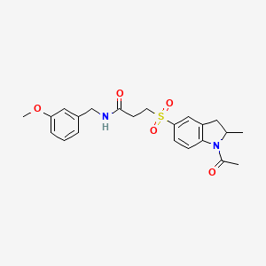 3-[(1-Acetyl-2-methyl-2,3-dihydro-1H-indol-5-YL)sulfonyl]-N-[(3-methoxyphenyl)methyl]propanamide