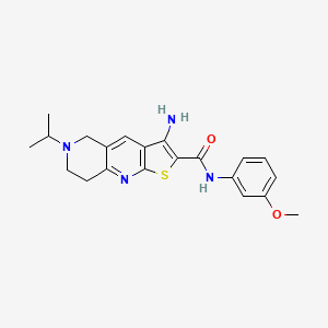 3-amino-N-(3-methoxyphenyl)-6-(propan-2-yl)-5,6,7,8-tetrahydrothieno[2,3-b][1,6]naphthyridine-2-carboxamide