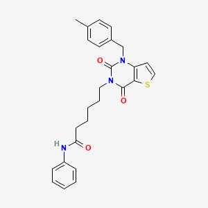 6-[1-(4-methylbenzyl)-2,4-dioxo-1,4-dihydrothieno[3,2-d]pyrimidin-3(2H)-yl]-N-phenylhexanamide