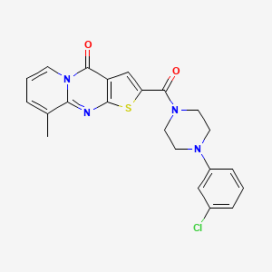 2-{[4-(3-Chlorophenyl)piperazino]carbonyl}-9-methyl-4H-pyrido[1,2-A]thieno[2,3-D]pyrimidin-4-one