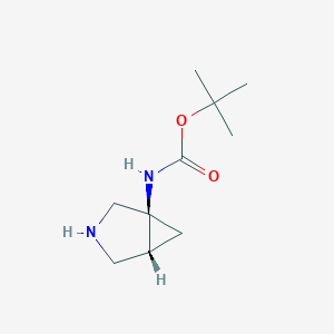 B1143296 tert-Butyl (1S,5R)-3-azabicyclo[3.1.0]hexan-1-ylcarbamate CAS No. 181941-45-7