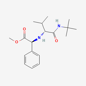 B1143301 Methyl (2S)-({(2R)-3-methyl-1-[(2-methyl-2-propanyl)amino]-1-oxo-2-butanyl}amino)(phenyl)acetate CAS No. 169452-97-5