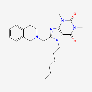 8-(3,4-dihydro-1H-isoquinolin-2-ylmethyl)-7-hexyl-1,3-dimethylpurine-2,6-dione