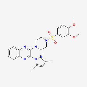 2-{4-[(3,4-dimethoxyphenyl)sulfonyl]piperazin-1-yl}-3-(3,5-dimethyl-1H-pyrazol-1-yl)quinoxaline