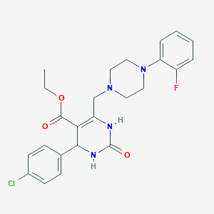 Ethyl 4-(4-chlorophenyl)-6-{[4-(2-fluorophenyl)piperazin-1-yl]methyl}-2-oxo-1,2,3,4-tetrahydropyrimidine-5-carboxylate