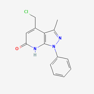 4-(Chloromethyl)-3-methyl-1-phenyl-1,7-dihydro-6H-pyrazolo[3,4-B]pyridin-6-one