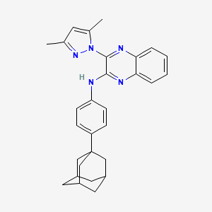 N-[4-(Adamantan-1-YL)phenyl]-3-(3,5-dimethyl-1H-pyrazol-1-YL)quinoxalin-2-amine