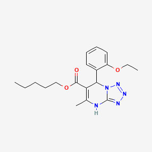 molecular formula C19H25N5O3 B11433083 Pentyl 7-(2-ethoxyphenyl)-5-methyl-4,7-dihydrotetrazolo[1,5-a]pyrimidine-6-carboxylate 