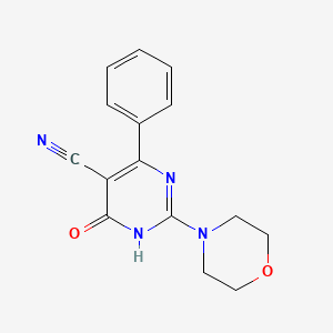 4-Hydroxy-2-morpholin-4-yl-6-phenylpyrimidine-5-carbonitrile