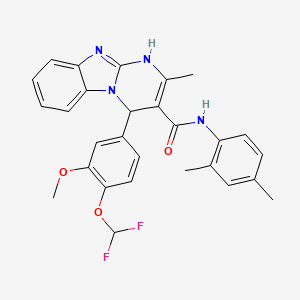 4-[4-(difluoromethoxy)-3-methoxyphenyl]-N-(2,4-dimethylphenyl)-2-methyl-1,4-dihydropyrimido[1,2-a]benzimidazole-3-carboxamide