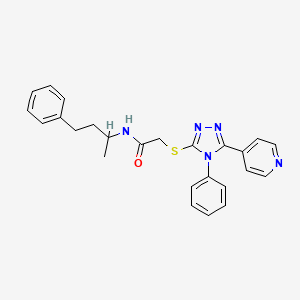 N-(4-phenylbutan-2-yl)-2-{[4-phenyl-5-(pyridin-4-yl)-4H-1,2,4-triazol-3-yl]sulfanyl}acetamide