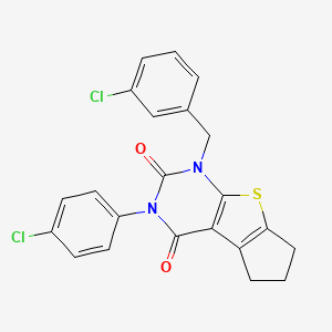 1-(3-chlorobenzyl)-3-(4-chlorophenyl)-1,5,6,7-tetrahydro-2H-cyclopenta[4,5]thieno[2,3-d]pyrimidine-2,4(3H)-dione