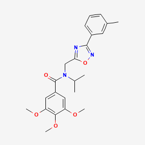 3,4,5-trimethoxy-N-{[3-(3-methylphenyl)-1,2,4-oxadiazol-5-yl]methyl}-N-(propan-2-yl)benzamide