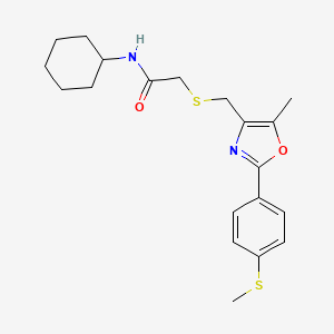 N-Cyclohexyl-2-[({5-methyl-2-[4-(methylsulfanyl)phenyl]-1,3-oxazol-4-YL}methyl)sulfanyl]acetamide