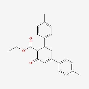 molecular formula C23H24O3 B11433200 Ethyl 4,6-bis(4-methylphenyl)-2-oxocyclohex-3-ene-1-carboxylate 