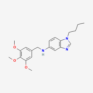 molecular formula C21H27N3O3 B11433202 1-butyl-N-(3,4,5-trimethoxybenzyl)-1H-benzimidazol-5-amine 