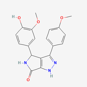 molecular formula C19H17N3O4 B11433205 4-(4-hydroxy-3-methoxyphenyl)-3-(4-methoxyphenyl)-4,5-dihydropyrrolo[3,4-c]pyrazol-6(2H)-one 