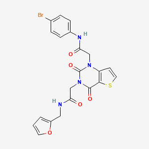 2-(1-{[(4-bromophenyl)carbamoyl]methyl}-2,4-dioxo-1H,2H,3H,4H-thieno[3,2-d]pyrimidin-3-yl)-N-[(furan-2-yl)methyl]acetamide