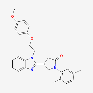 1-(2,5-dimethylphenyl)-4-{1-[2-(4-methoxyphenoxy)ethyl]-1H-benzimidazol-2-yl}pyrrolidin-2-one