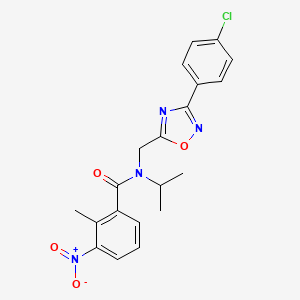 N-{[3-(4-chlorophenyl)-1,2,4-oxadiazol-5-yl]methyl}-2-methyl-3-nitro-N-(propan-2-yl)benzamide