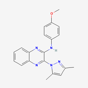 3-(3,5-dimethyl-1H-pyrazol-1-yl)-N-(4-methoxyphenyl)quinoxalin-2-amine