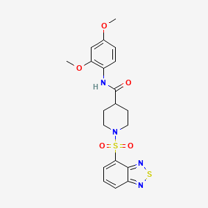 molecular formula C20H22N4O5S2 B11433280 1-(2,1,3-benzothiadiazol-4-ylsulfonyl)-N-(2,4-dimethoxyphenyl)piperidine-4-carboxamide 