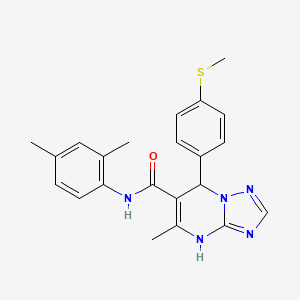 molecular formula C22H23N5OS B11433302 N-(2,4-dimethylphenyl)-5-methyl-7-[4-(methylsulfanyl)phenyl]-4,7-dihydro[1,2,4]triazolo[1,5-a]pyrimidine-6-carboxamide 