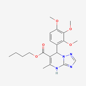 Butyl 5-methyl-7-(2,3,4-trimethoxyphenyl)-4,7-dihydro[1,2,4]triazolo[1,5-a]pyrimidine-6-carboxylate