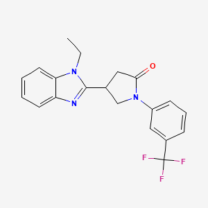 4-(1-ethyl-1H-benzimidazol-2-yl)-1-[3-(trifluoromethyl)phenyl]pyrrolidin-2-one