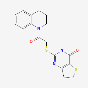 2-((2-(3,4-dihydroquinolin-1(2H)-yl)-2-oxoethyl)thio)-3-methyl-6,7-dihydrothieno[3,2-d]pyrimidin-4(3H)-one