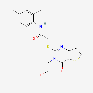 N-mesityl-2-((3-(2-methoxyethyl)-4-oxo-3,4,6,7-tetrahydrothieno[3,2-d]pyrimidin-2-yl)thio)acetamide