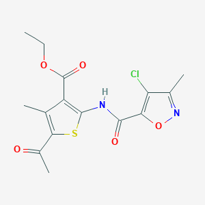 Ethyl 5-acetyl-2-{[(4-chloro-3-methyl-1,2-oxazol-5-yl)carbonyl]amino}-4-methylthiophene-3-carboxylate