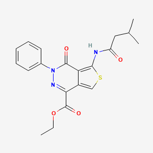 Ethyl 5-(3-methylbutanamido)-4-oxo-3-phenyl-3H,4H-thieno[3,4-D]pyridazine-1-carboxylate