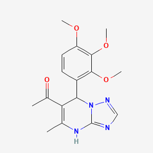 1-[5-Methyl-7-(2,3,4-trimethoxyphenyl)-4,7-dihydro[1,2,4]triazolo[1,5-a]pyrimidin-6-yl]ethanone