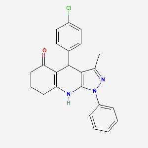 4-(4-chlorophenyl)-3-methyl-1-phenyl-1,4,6,7,8,9-hexahydro-5H-pyrazolo[3,4-b]quinolin-5-one