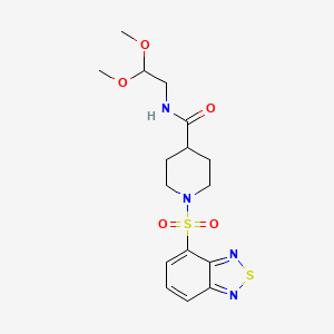 1-(2,1,3-benzothiadiazol-4-ylsulfonyl)-N-(2,2-dimethoxyethyl)piperidine-4-carboxamide