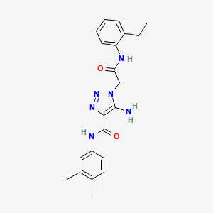 5-Amino-N-(3,4-dimethylphenyl)-1-{[(2-ethylphenyl)carbamoyl]methyl}-1H-1,2,3-triazole-4-carboxamide