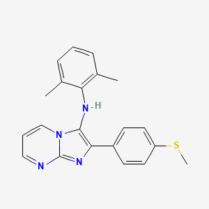 N-(2,6-dimethylphenyl)-2-[4-(methylsulfanyl)phenyl]imidazo[1,2-a]pyrimidin-3-amine