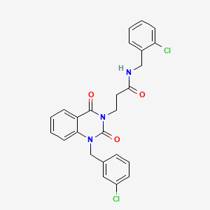 N-(2-chlorobenzyl)-3-[1-(3-chlorobenzyl)-2,4-dioxo-1,4-dihydroquinazolin-3(2H)-yl]propanamide