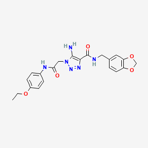 5-amino-N-(1,3-benzodioxol-5-ylmethyl)-1-{2-[(4-ethoxyphenyl)amino]-2-oxoethyl}-1H-1,2,3-triazole-4-carboxamide